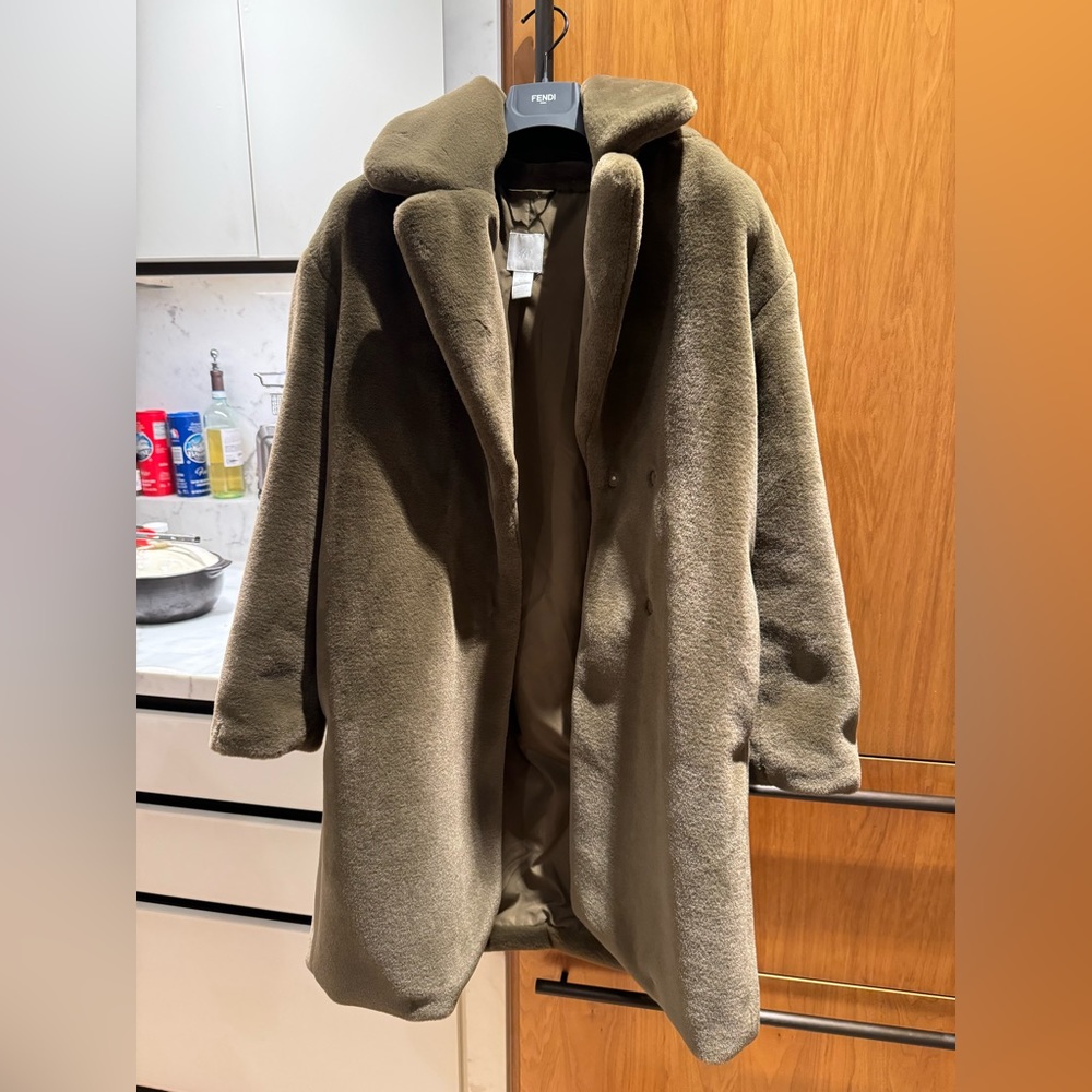 H&M olive green coat